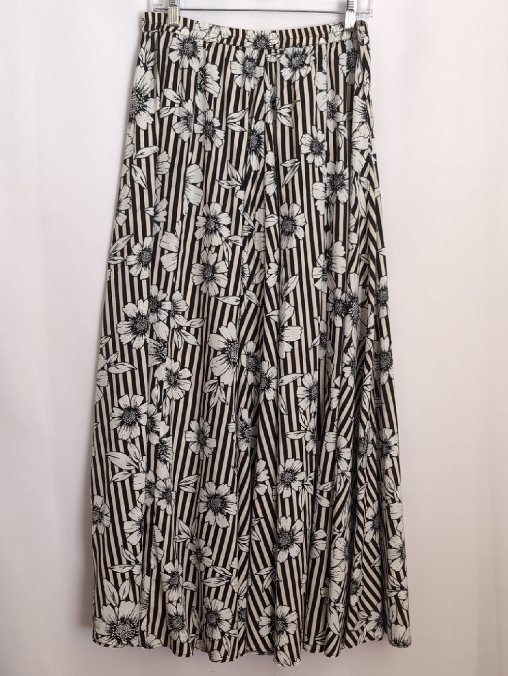 Floral Striped Maxi Skirt